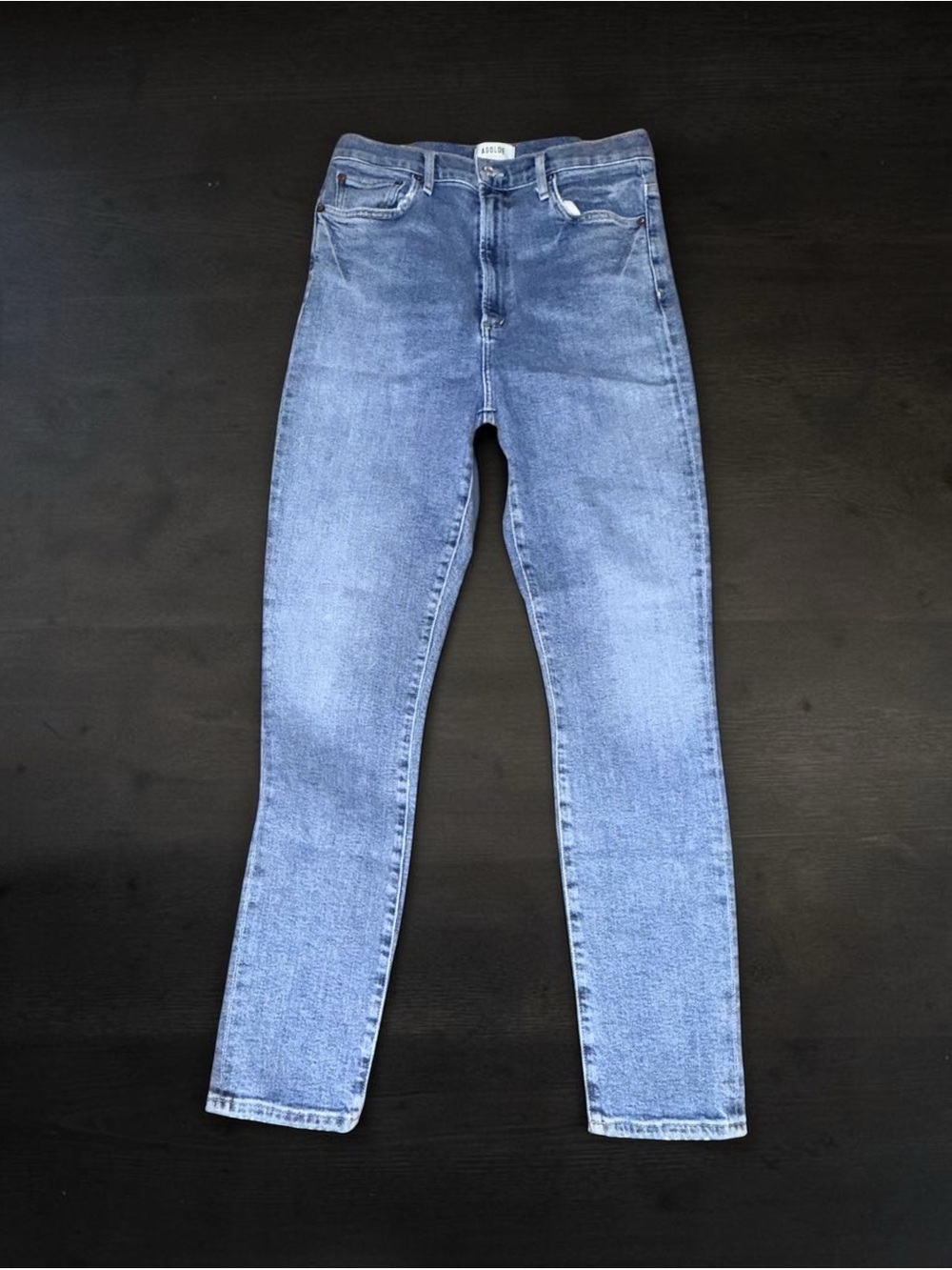 AGOLDE ANTHROPOLOGIE PINCH WAIST ULTRA HIGH RISE LIGHT BLUE DENIM JEANS SIZE 29